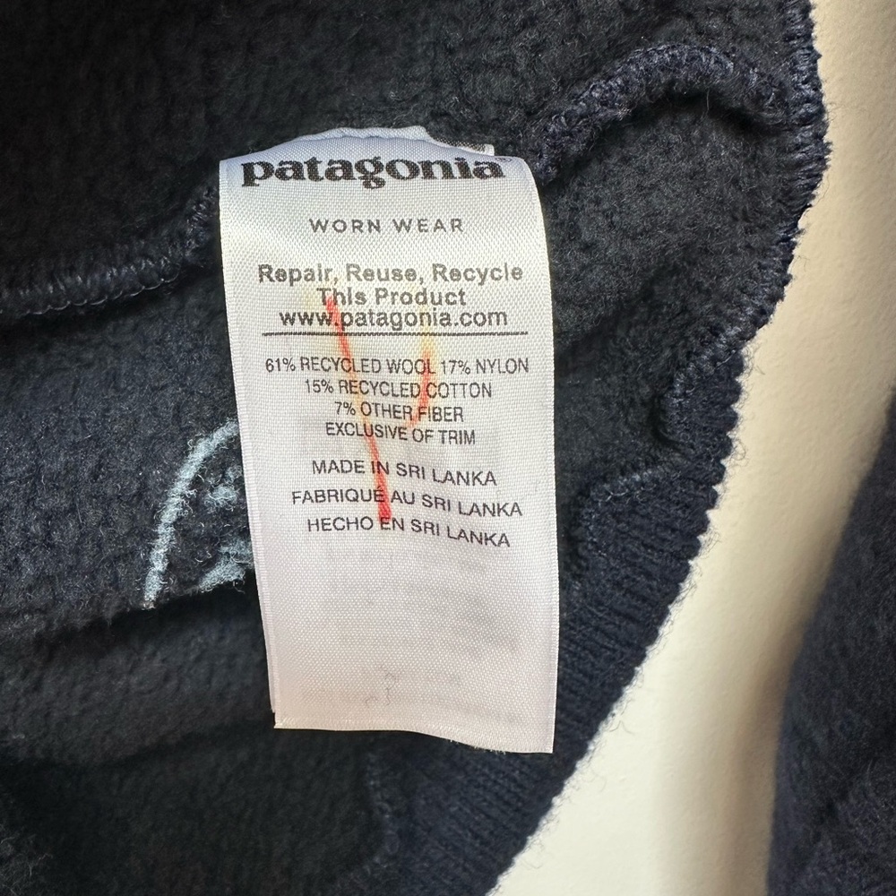 Patagonia Wool 3/4 Zip Navy Sweater / Women’s Medium - Picture 6 of 15